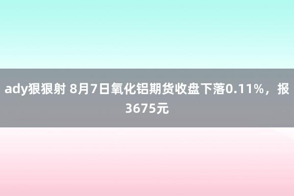 ady狠狠射 8月7日氧化铝期货收盘下落0.11%，报3675元