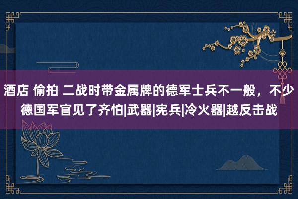 酒店 偷拍 二战时带金属牌的德军士兵不一般，不少德国军官见了齐怕|武器|宪兵|冷火器|越反击战