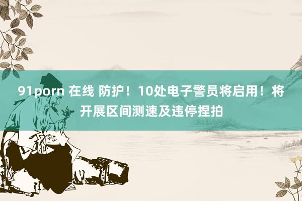 91porn 在线 防护！10处电子警员将启用！将开展区间测速及违停捏拍