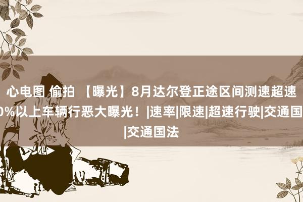 心电图 偷拍 【曝光】8月达尔登正途区间测速超速50%以上车辆行恶大曝光！|速率|限速|超速行驶|交通国法